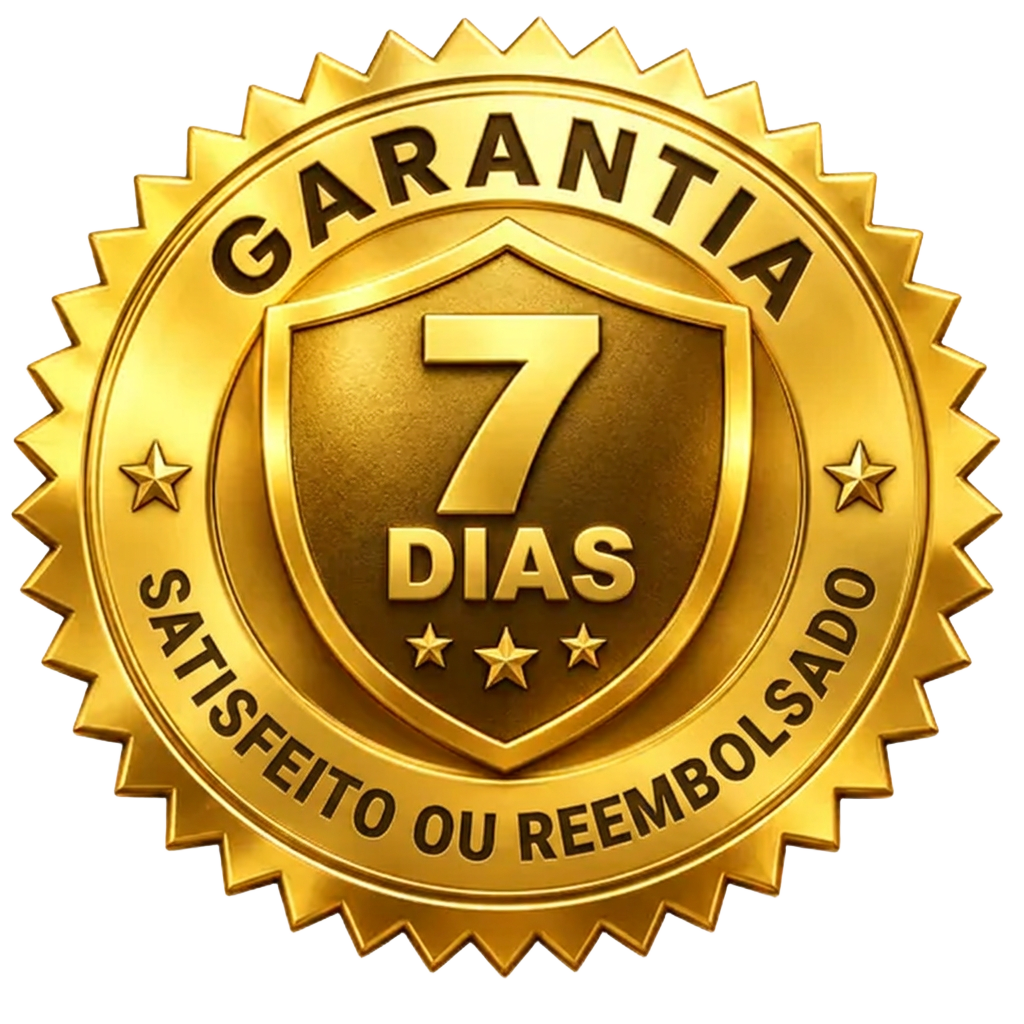 Garantia de 7 dias, satisfeito ou reembolsado